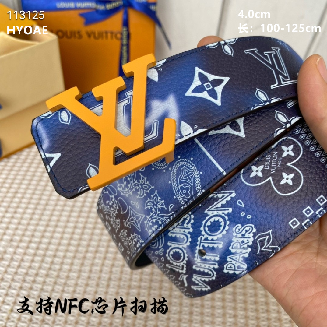 4.0 cm Width Louis Vuitton Belt # 256030