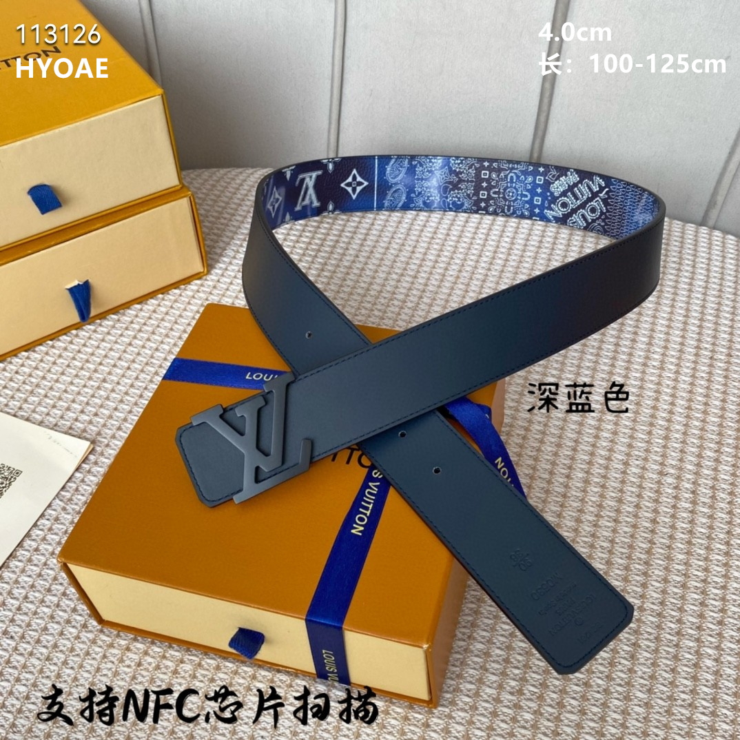 4.0 cm Width Louis Vuitton Belt # 256031