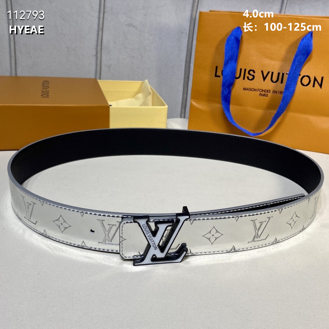 4.0 cm Width Louis Vuitton Belt # 256048