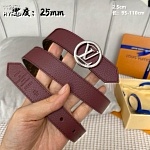 2.5 cm Width Louis Vuitton Belt # 255855, cheap LouisVuitton Belts