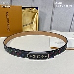 2.5 cm Width Louis Vuitton Belt # 255861, cheap LouisVuitton Belts