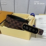 2.5 cm Width Louis Vuitton Belt # 255865, cheap LouisVuitton Belts