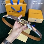 3.5 cm Width Louis Vuitton Belt # 255889, cheap LouisVuitton Belts
