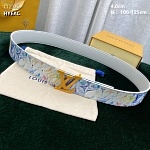 4.0 cm Width Louis Vuitton Belt # 255926, cheap LouisVuitton Belts