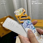 4.0 cm Width Louis Vuitton Belt # 255926, cheap LouisVuitton Belts
