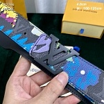 4.0 cm Width Louis Vuitton Belt # 255927, cheap LouisVuitton Belts