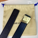 4.0 cm Width Louis Vuitton Belt # 255930, cheap LouisVuitton Belts