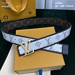 4.0 cm Width Louis Vuitton Belt  # 255985, cheap LouisVuitton Belts
