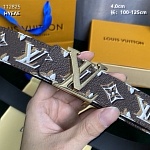 4.0 cm Width Louis Vuitton Belt  # 255990, cheap LouisVuitton Belts