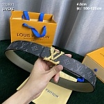 4.0 cm Width Louis Vuitton Belt  # 255993, cheap LouisVuitton Belts