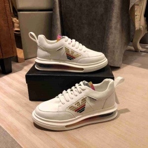 $89.00,Armani Logo Embellished Air Cushion Bottom Lace Up Sneaker For Men in 259166