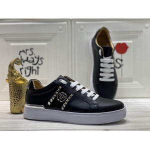 $89.00,Philipp Plein logo plaque Embellished Lace Up Sneakers For Men in 259972