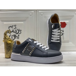 $89.00,Philipp Plein logo plaque Embellished Lace Up Sneakers For Men in 259975