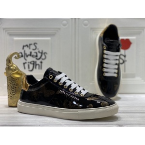 $89.00,Philipp Plein logo plaque Embellished Lace Up Sneakers For Men in 259984