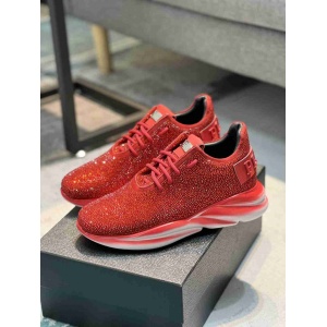 $115.00,Philipp Plein Glittering Lace Up Sneakers For Men in 259989