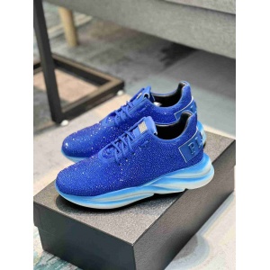 $115.00,Philipp Plein Glittering Lace Up Sneakers For Men in 259991