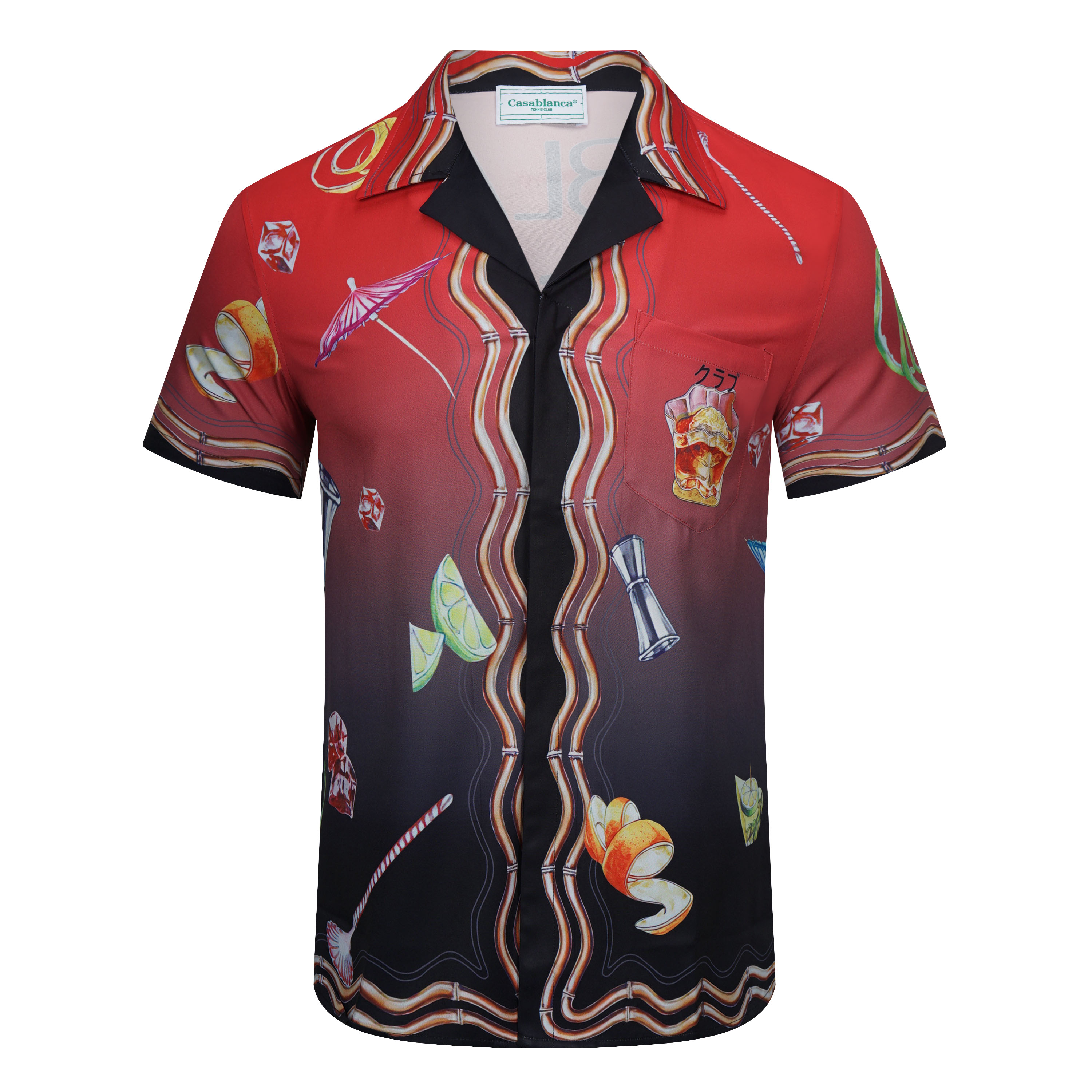 Casablanca Cuban collar Casa Club Sunset print print shirt Short Sleeve shirt # 257601