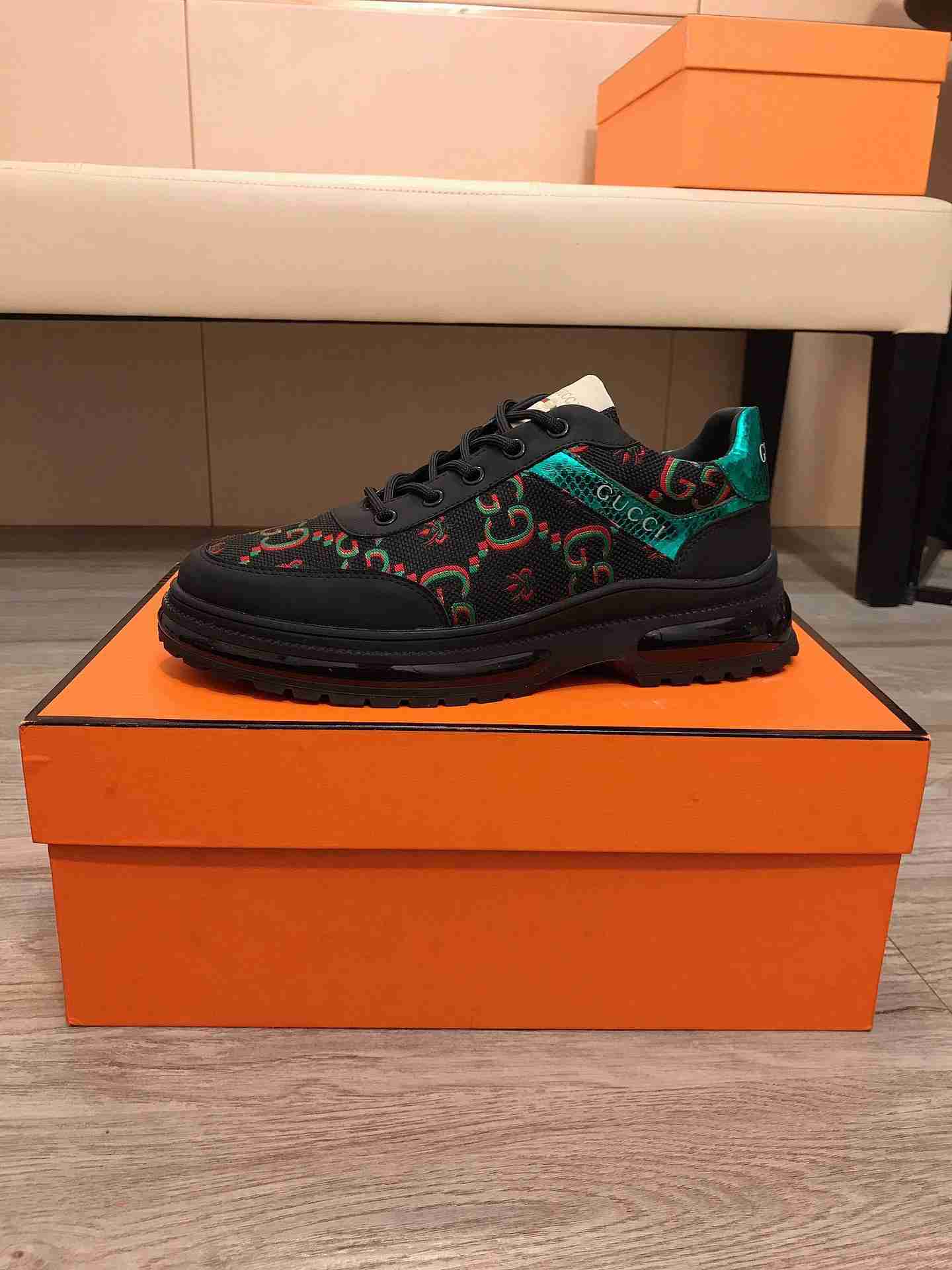 Gucci GG Knit Lace Up Chunky Sneaker For Men in 259289