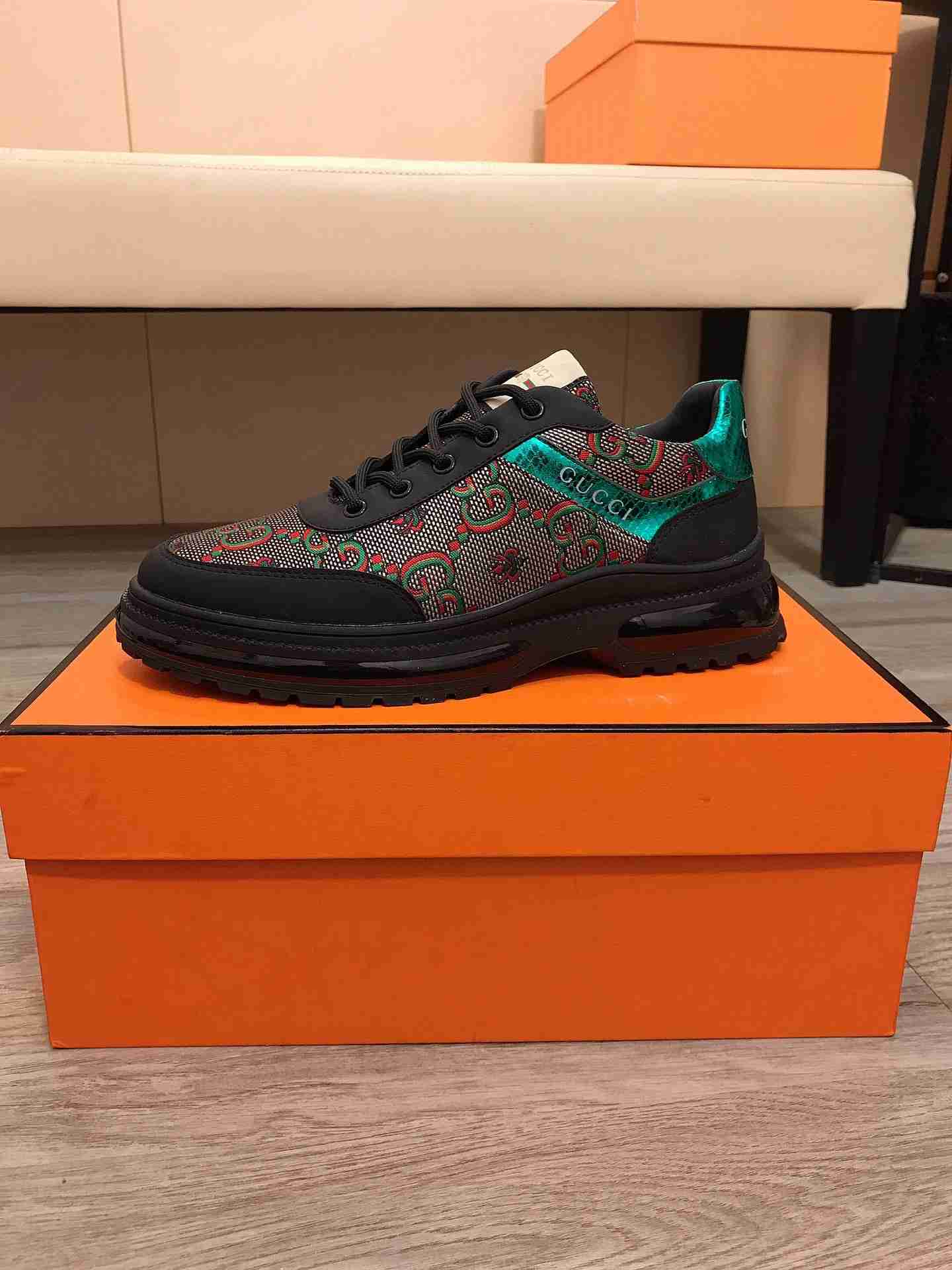 Gucci GG Knit Lace Up Chunky Sneaker For Men in 259291