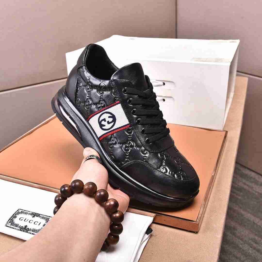 Gucci GG Embossed Lace Up Sneaker For Men in 259294