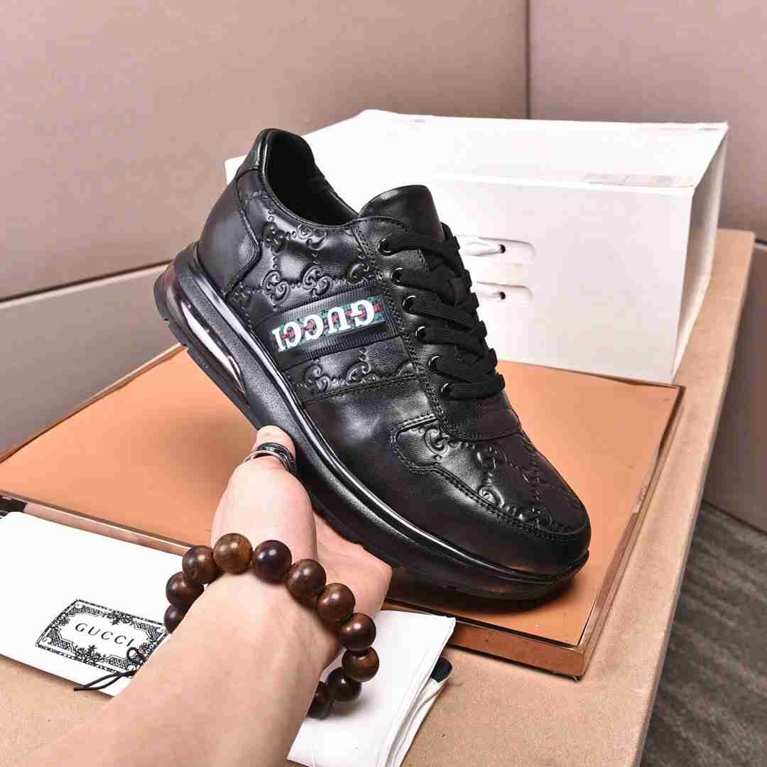 Gucci GG Embossed Lace Up Sneaker For Men in 259295
