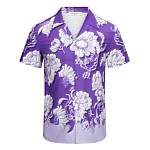 Valentino camp collar Floral Print Short Sleeve Shirt For Men # 257495, cheap Valentino Shirts