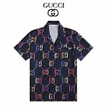 Gucci Multi Color GG Print Camp Collar Short Sleeve Shirt For Men # 257634, cheap Gucci shirt