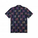 Gucci Multi Color GG Print Camp Collar Short Sleeve Shirt For Men # 257634, cheap Gucci shirt