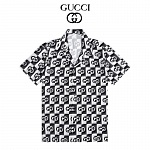 Gucci Interlocking GG Logo print Camp Collar Short Sleeve Shirt For Men # 257637