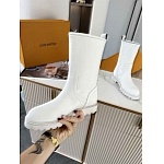 Louis Vuitton Tag Embelllished Territory flat half boot For Women in 257724, cheap Louis Vuitton Boots