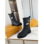 Louis Vuitton Tag Embelllished Territory flat half boot For Women in 257725, cheap Louis Vuitton Boots