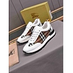Burberry Beige Check Almond toe Low Top Lace Up Sneakers For Men in 259232, cheap Burberry Shoes