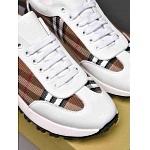 Burberry Beige Check Almond toe Low Top Lace Up Sneakers For Men in 259232, cheap Burberry Shoes