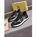 Burberry Black Check Almond toe Low Top Lace Up Sneakers For Men in 259233, cheap Burberry Shoes