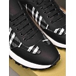 Burberry Black Check Almond toe Low Top Lace Up Sneakers For Men in 259233, cheap Burberry Shoes