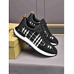 Burberry Black Check Almond toe Low Top Lace Up Sneakers For Men in 259233, cheap Burberry Shoes