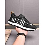 Burberry Black Check Almond toe Low Top Lace Up Sneakers For Men in 259233, cheap Burberry Shoes