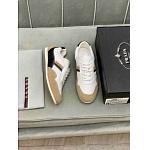 Prada Multi Panel Striped Lace Up Low Top Sneaker For Men in 259287, cheap Prada Shoes For Men