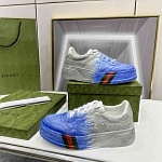Gucci GG Embossed Spray Paint Lace Up Sneaker Unisex in 259314, cheap Low Top