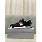 Prada Logo Printed Low Top Lace Up Sneaker Unisex in 259343, cheap Prada Shoes For Men