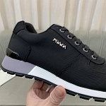 Prada Canvas Low Top Lace Up Sneaker Unisex in 259350, cheap Prada Shoes For Men