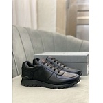 Prada Leather Low Top Lace Up Sneaker Unisex in 259354, cheap Prada Shoes For Men