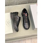 Prada Leather Low Top Lace Up Sneaker Unisex in 259354, cheap Prada Shoes For Men