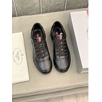 Prada Leather Low Top Lace Up Sneaker Unisex in 259354, cheap Prada Shoes For Men