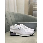 Prada Leather Low Top Lace Up Sneaker Unisex in 259355, cheap Prada Shoes For Men