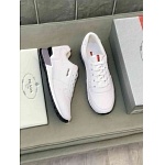 Prada Leather Low Top Lace Up Sneaker Unisex in 259355, cheap Prada Shoes For Men