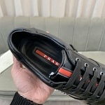 Prada Leather Low Top Lace Up Sneaker Unisex in 259356, cheap Prada Shoes For Men