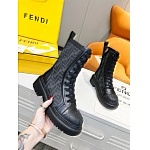 Fendi FF Domino Cap Toe Combat Boot For Women # 262826