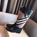 Burberry Checked Canvas And Leather Boot For Women # 262833