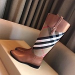 Burberry Checked Canvas And Leather Boot For Women # 262834